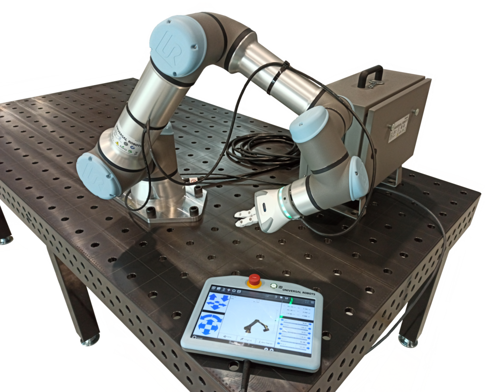 Universal Robots UR16e collaborative robot with controller and teach pendant