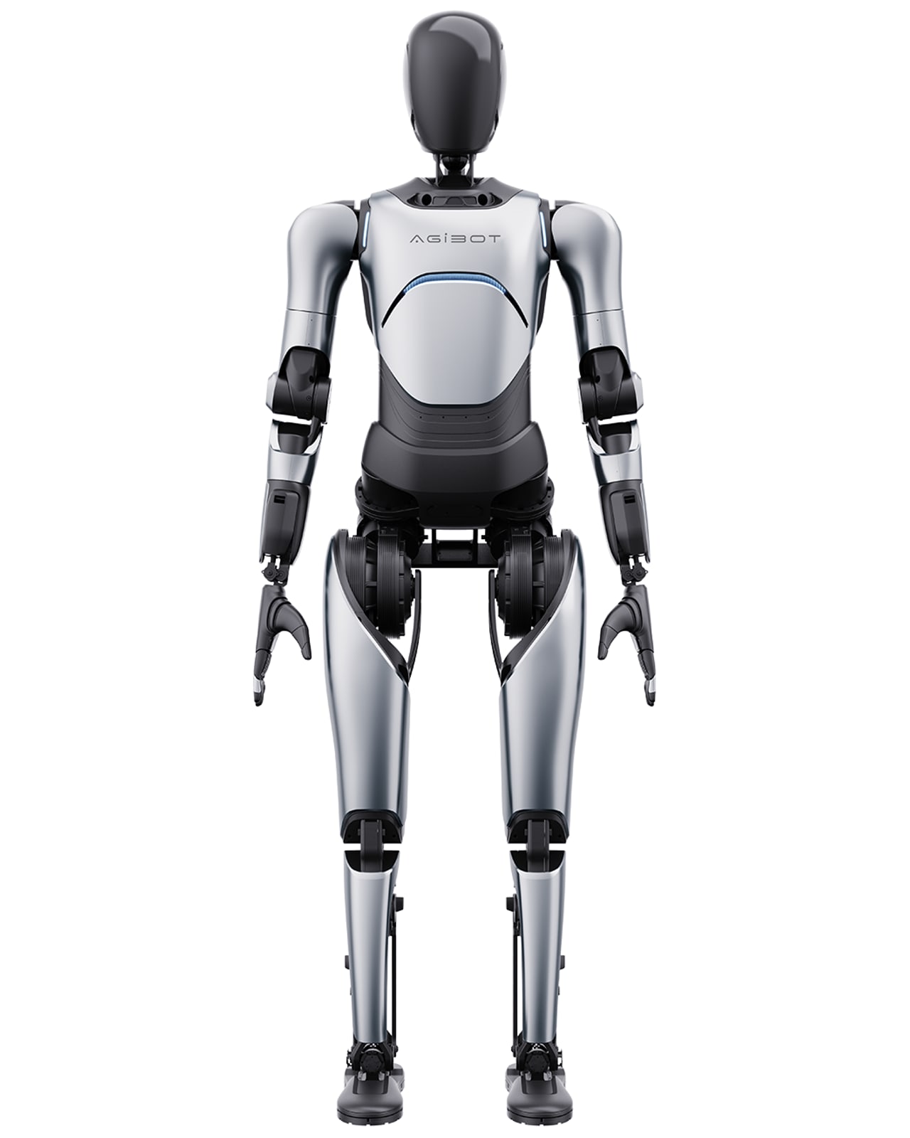 AgiBot A2 humanoid robot, full-body front view — official product render from AgiBot
